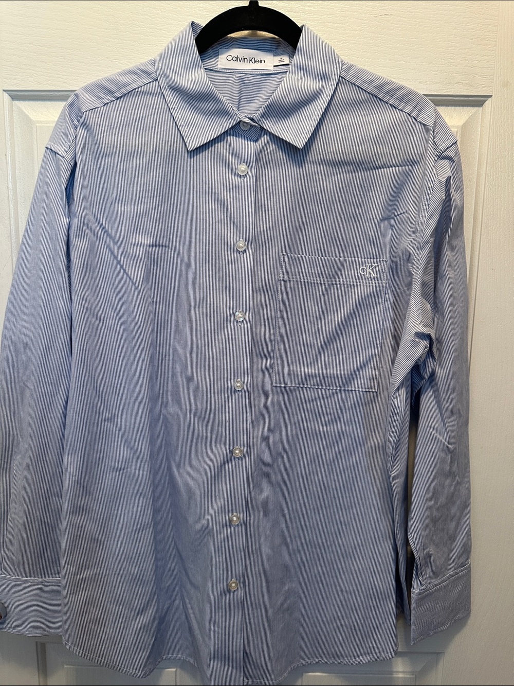 Calvin Klein Light Blue Women's Button-Down Shirt